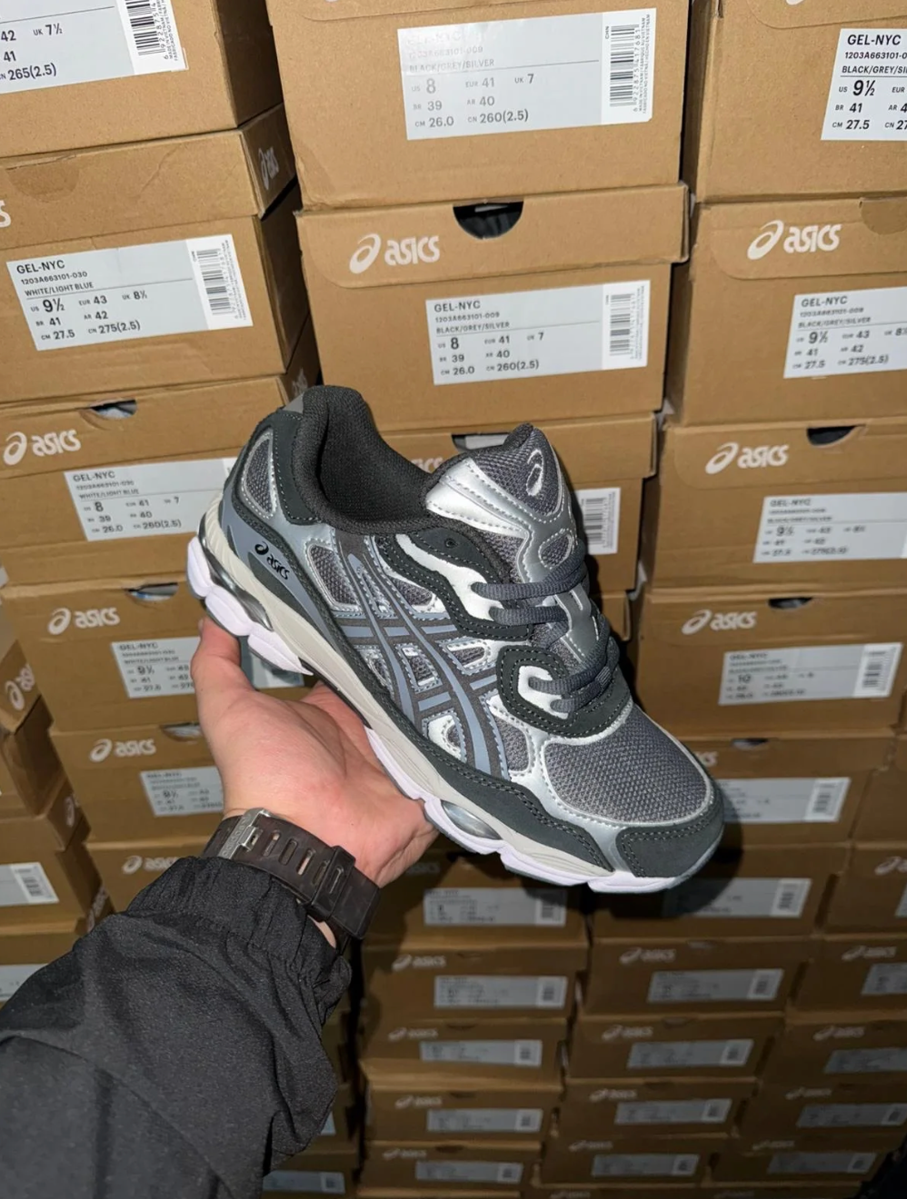 Asics Gel NyC Grey And Black