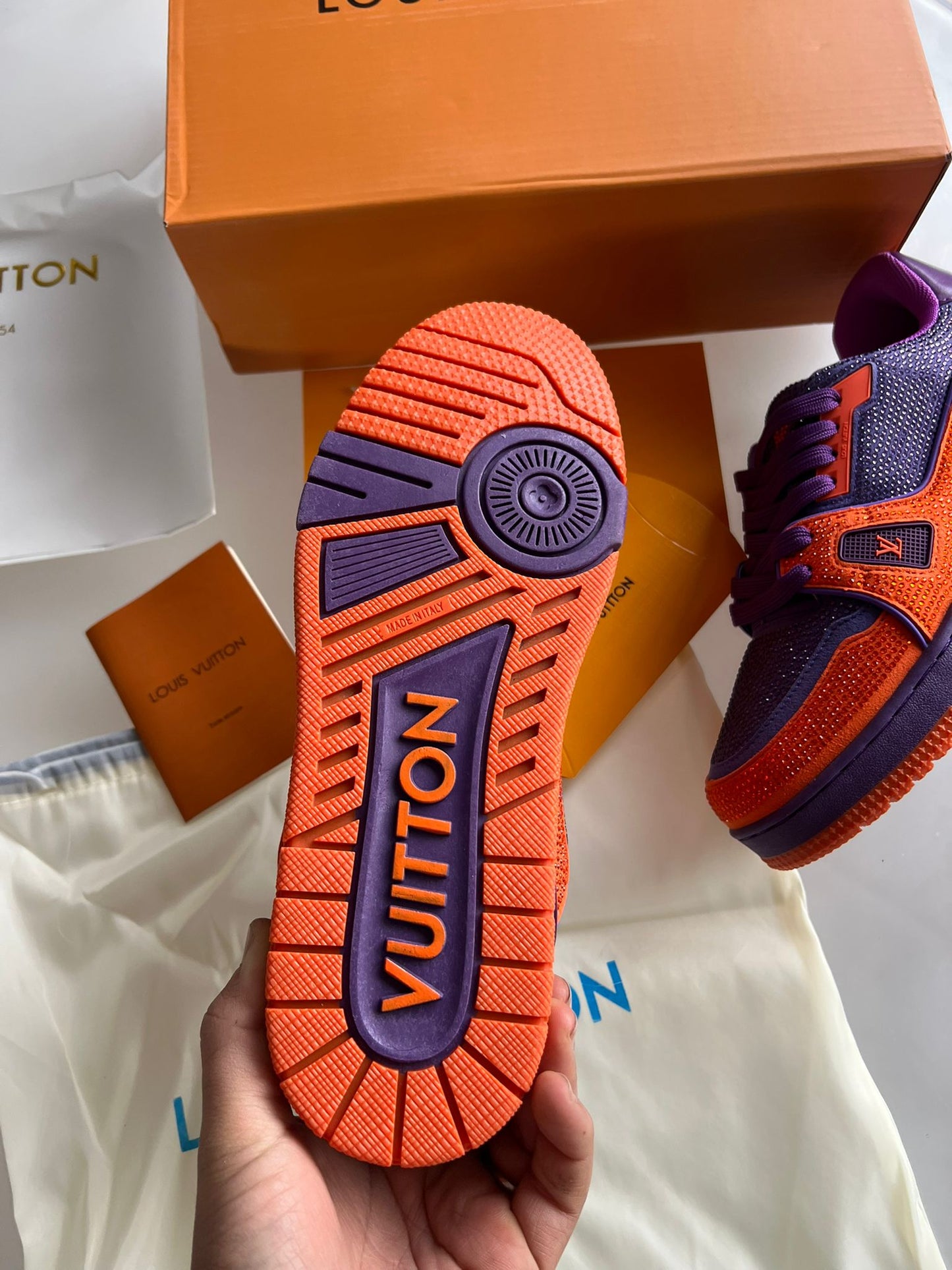 Louis Vuitton Trainer Swarovski Purple