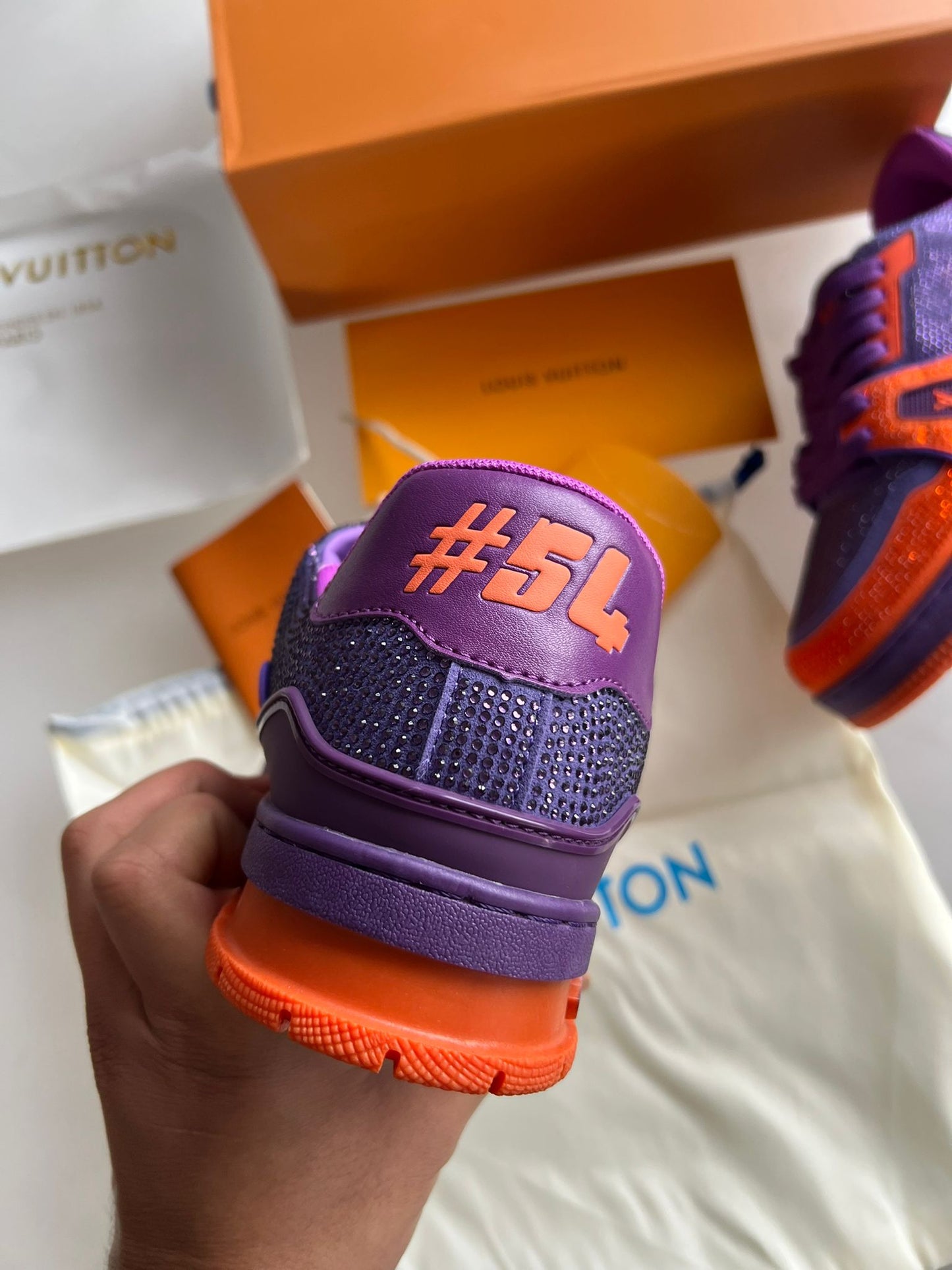 Louis Vuitton Trainer Swarovski Purple