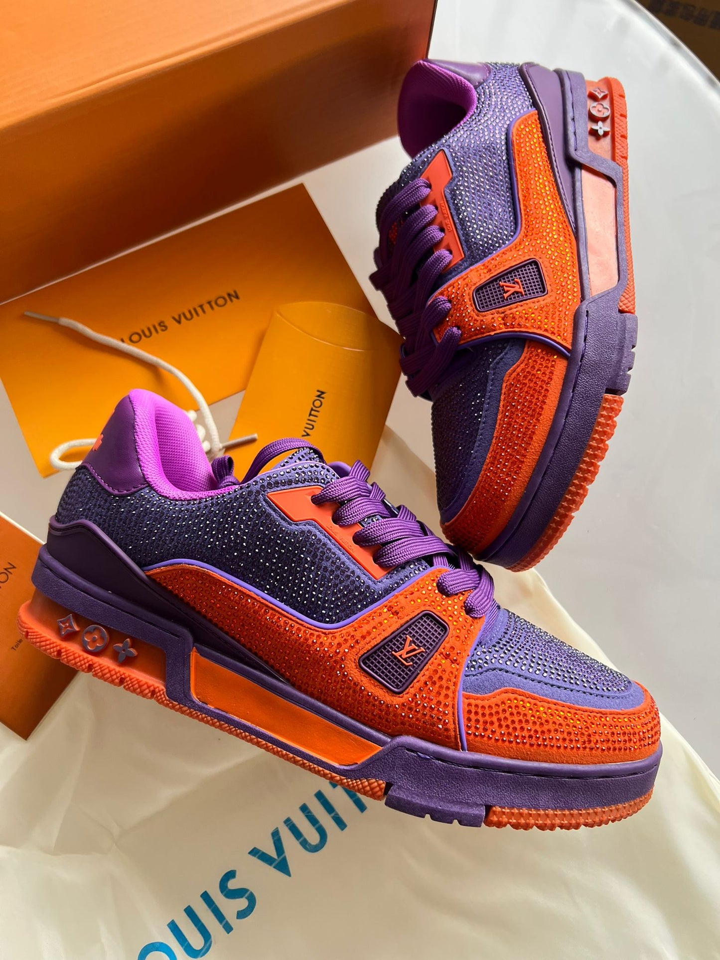 Louis Vuitton Trainer Swarovski Purple
