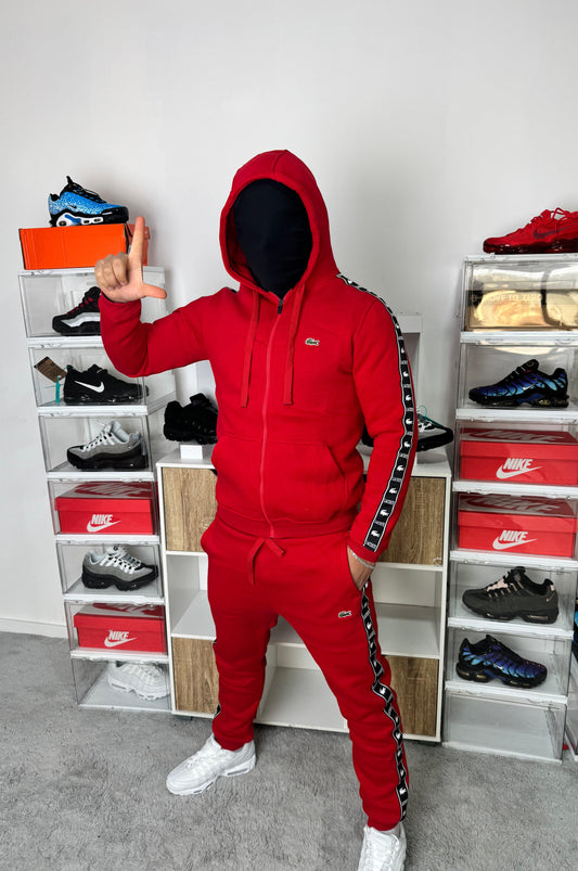 Chandal Lacoste Cremallera Red