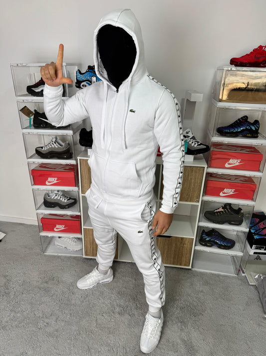 Chandal Lacoste Cremallera Blanco