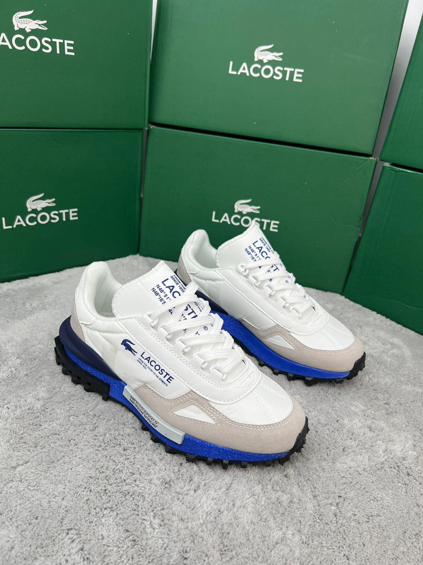 Lacoste Elite Active White and Blue
